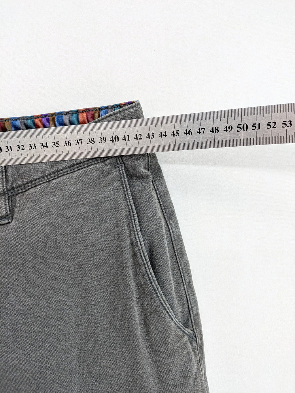 ALBERTO pink pants slim fit stretch cotton with colorful inner waistband detail
