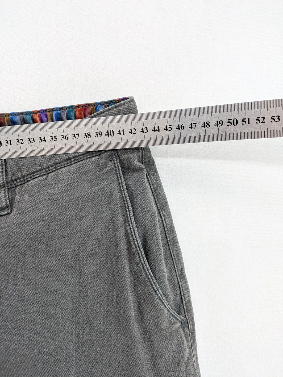 ALBERTO pink pants slim fit stretch cotton with colorful inner waistband detail