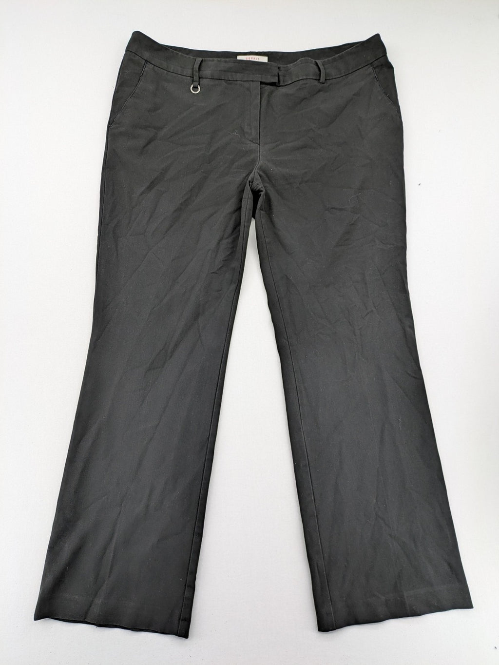Esprit pink pants straight leg stretch material with classic design and belt loops.
