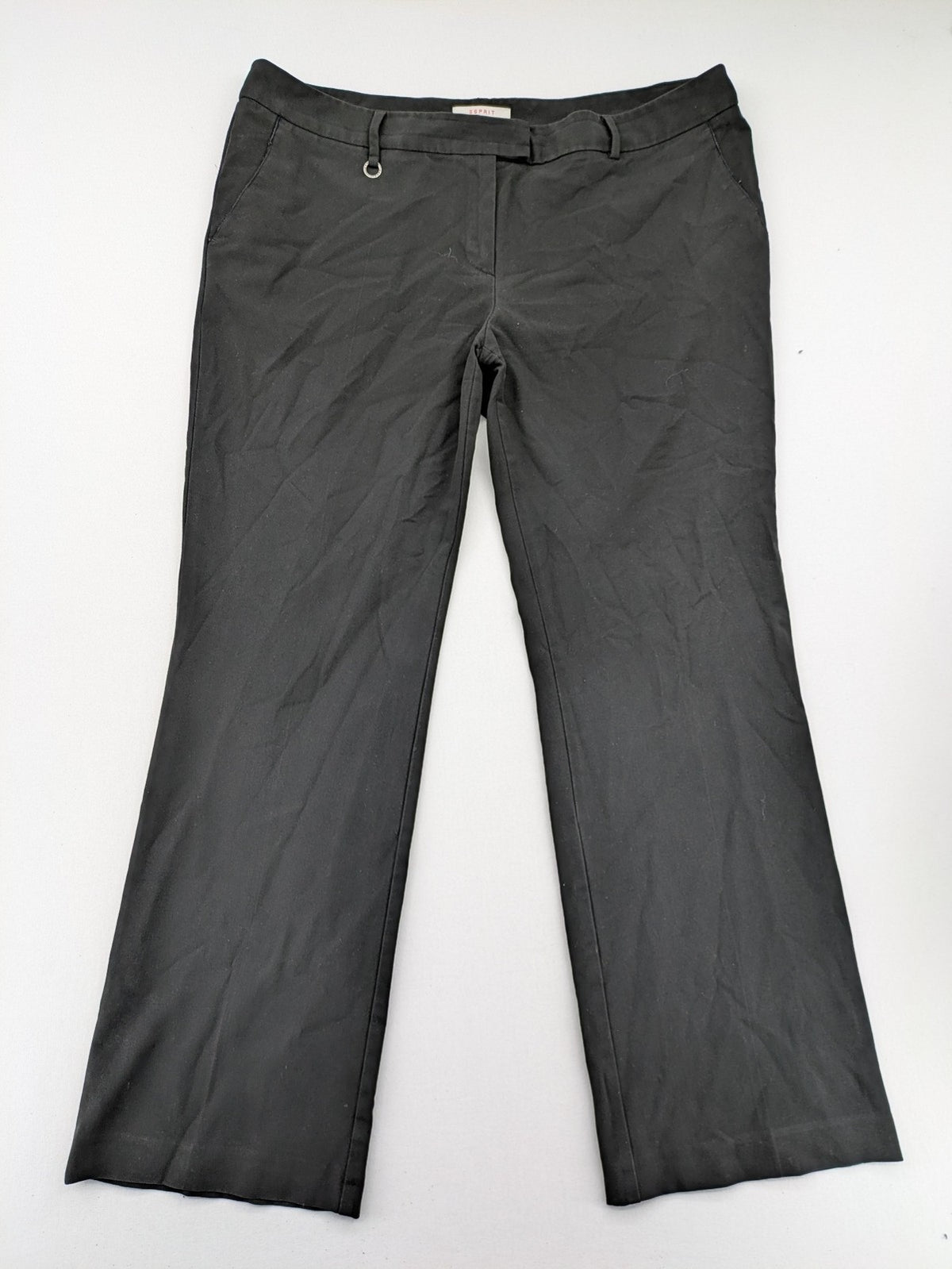 Esprit pink pants straight leg stretch material with classic design and belt loops.
