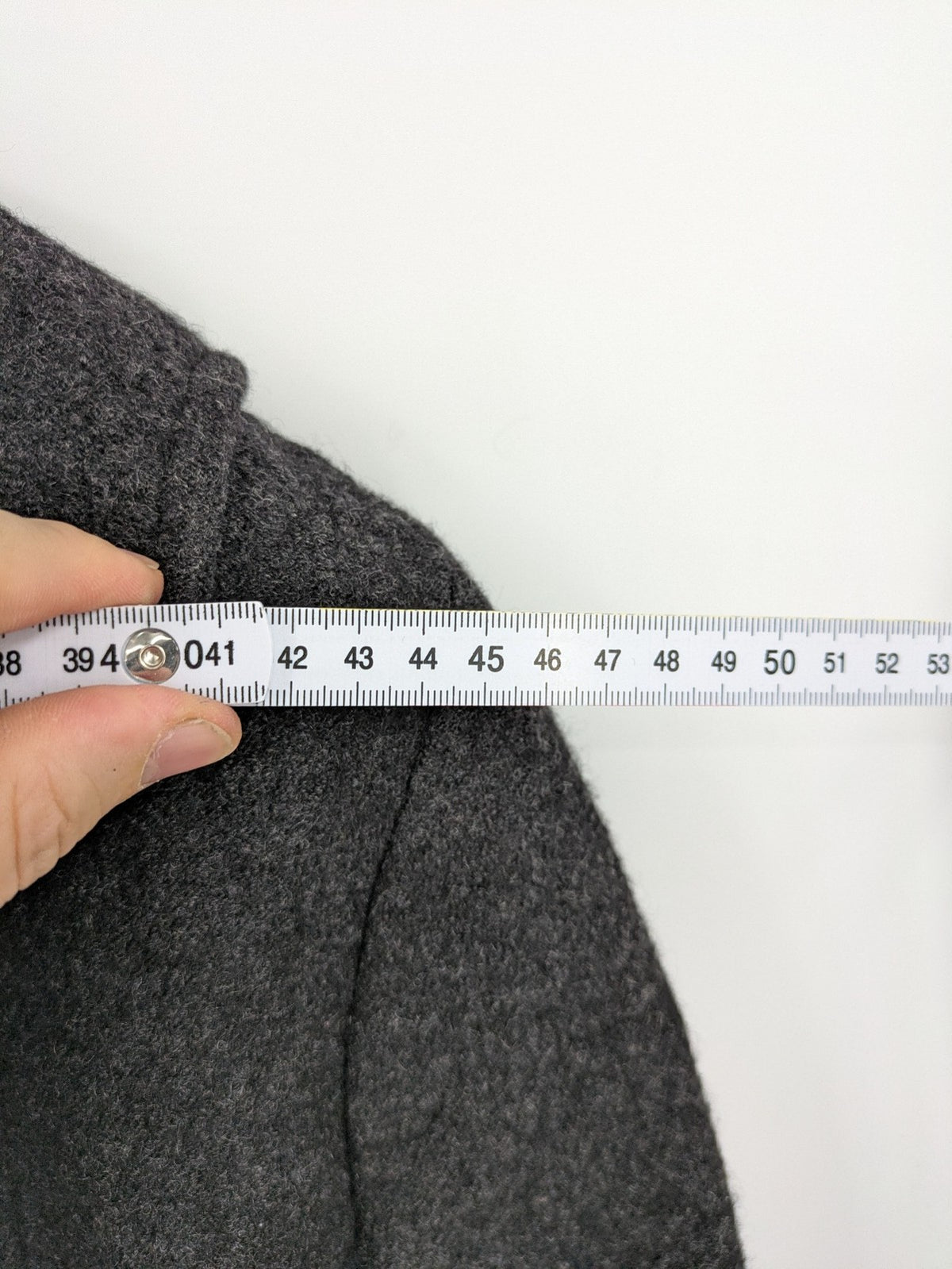 Mamalila grey coat 100% wool with hood and practical pockets, stylish design.
