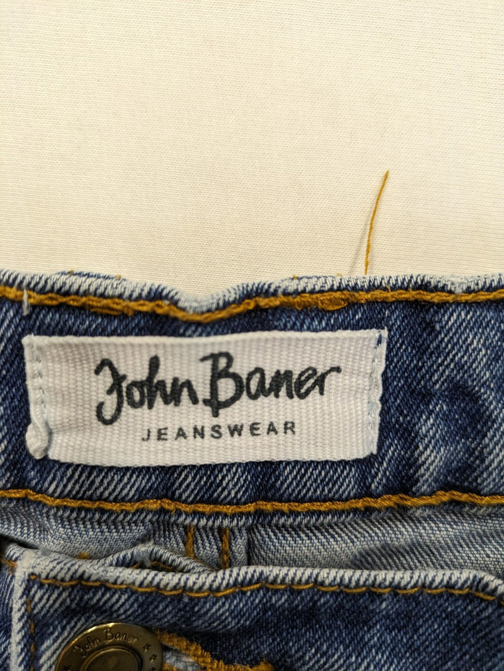 john baner blue straight jeans classic 5-pocket design durable denim material