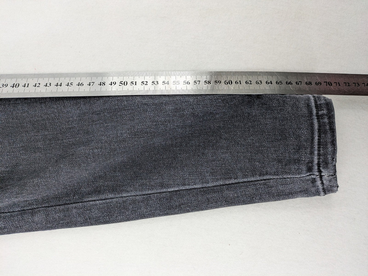 Stradivarius grey skinny jeans super high waist distressed with classic five-pocket design.
