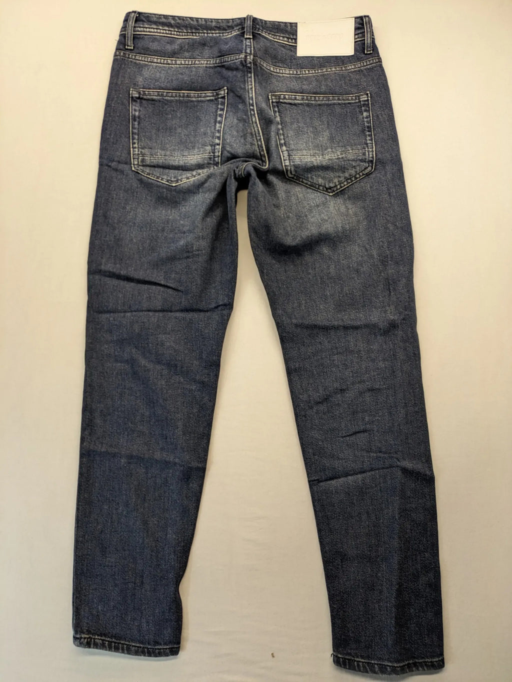 Only & Sons blue straight jeans with classic 5-pocket design and button fly.