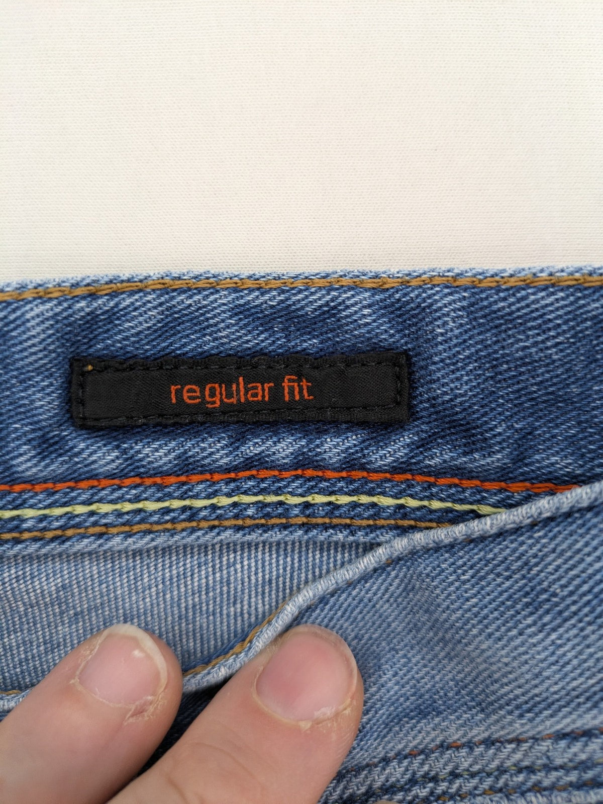 ALBERTO straight jeans blue cotton stretch denim classic 5-pocket style with contrast stitching