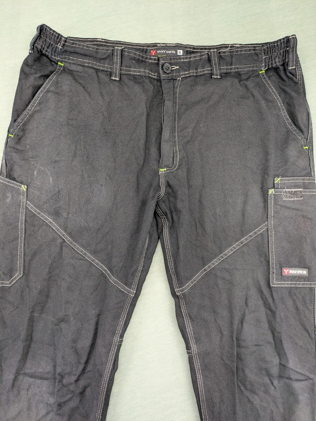 PAYPER hunting tactical pants green grey cargo style with multiple pockets and elastic waistband