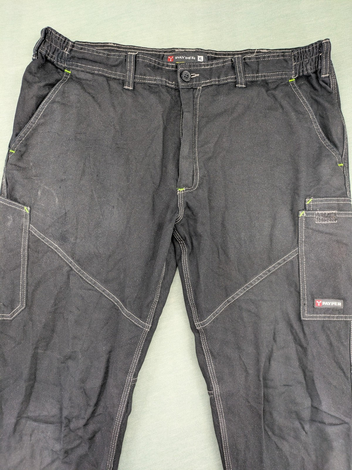 PAYPER hunting tactical pants green grey cargo style with multiple pockets and elastic waistband
