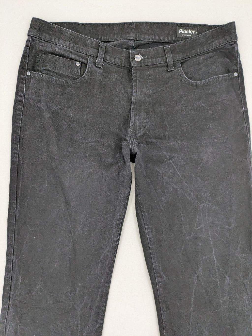 Pionier grey straight jeans 5-pocket design durable cotton stretch material
