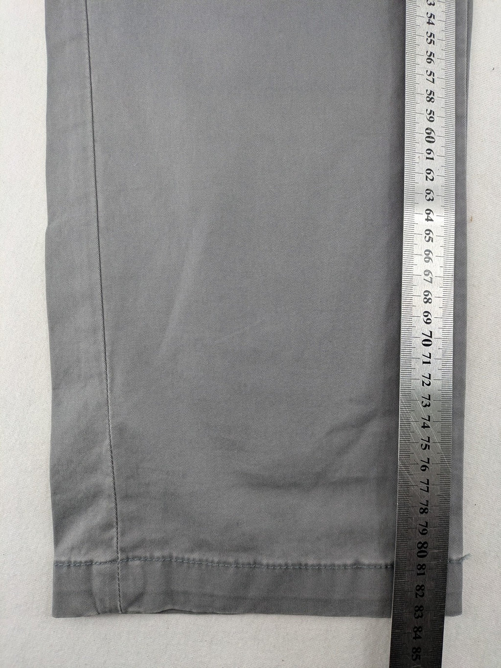 Jan Paulsen grey chino pants flat front cotton-elastane blend with classic design.