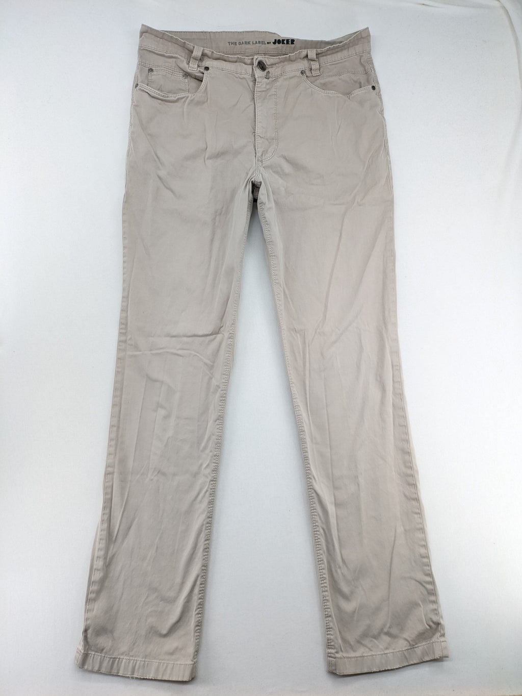 Joker beige chino pants 5-pocket design made from cotton stretch blend.