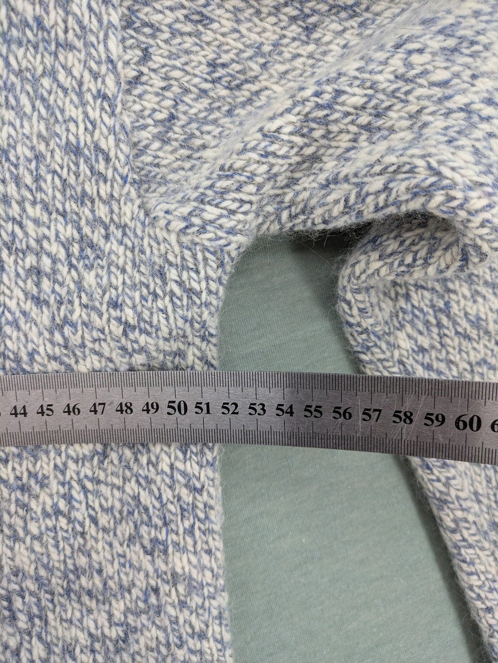 Disney blue turtle neck jumper with grey Mickey and Minnie Mouse embroidery, zip closure.