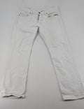 G-Star Raw white straight jeans with logo patch and stretch denim material.