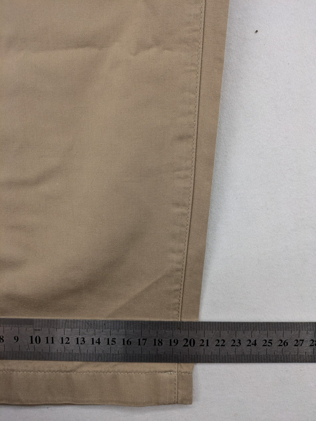 COS beige chino pants flat front straight cut cotton-lyocell blend