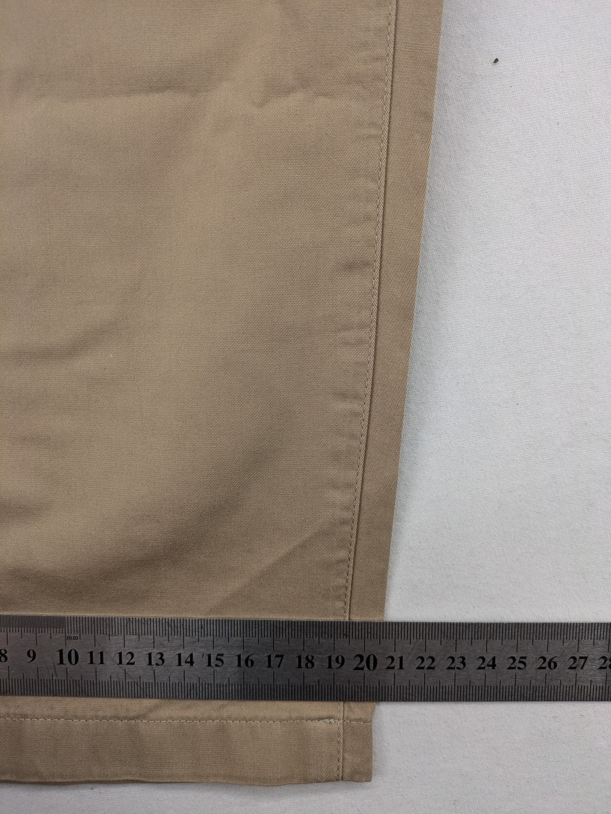COS beige chino pants flat front straight cut cotton-lyocell blend