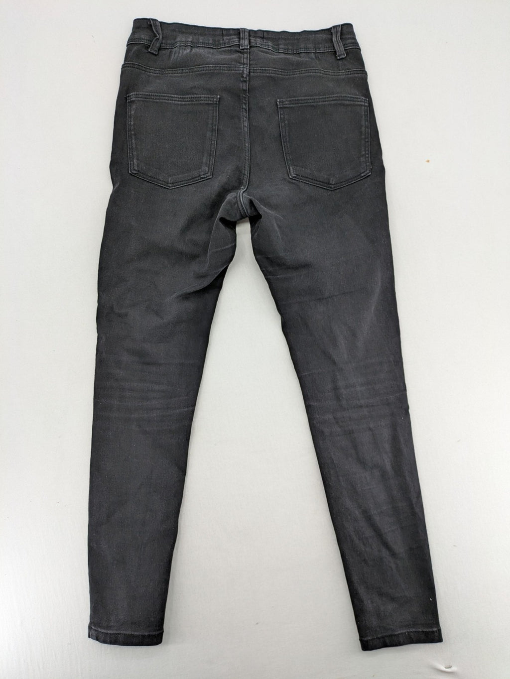 Primark grey skinny jeans 5-pocket style with logo and stretch cotton blend material.