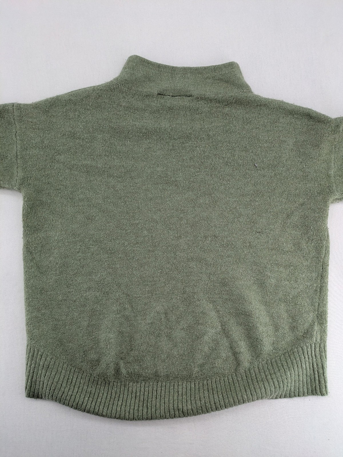 up2 fashion green turtle neck jumper soft knit high-low hem with side slits