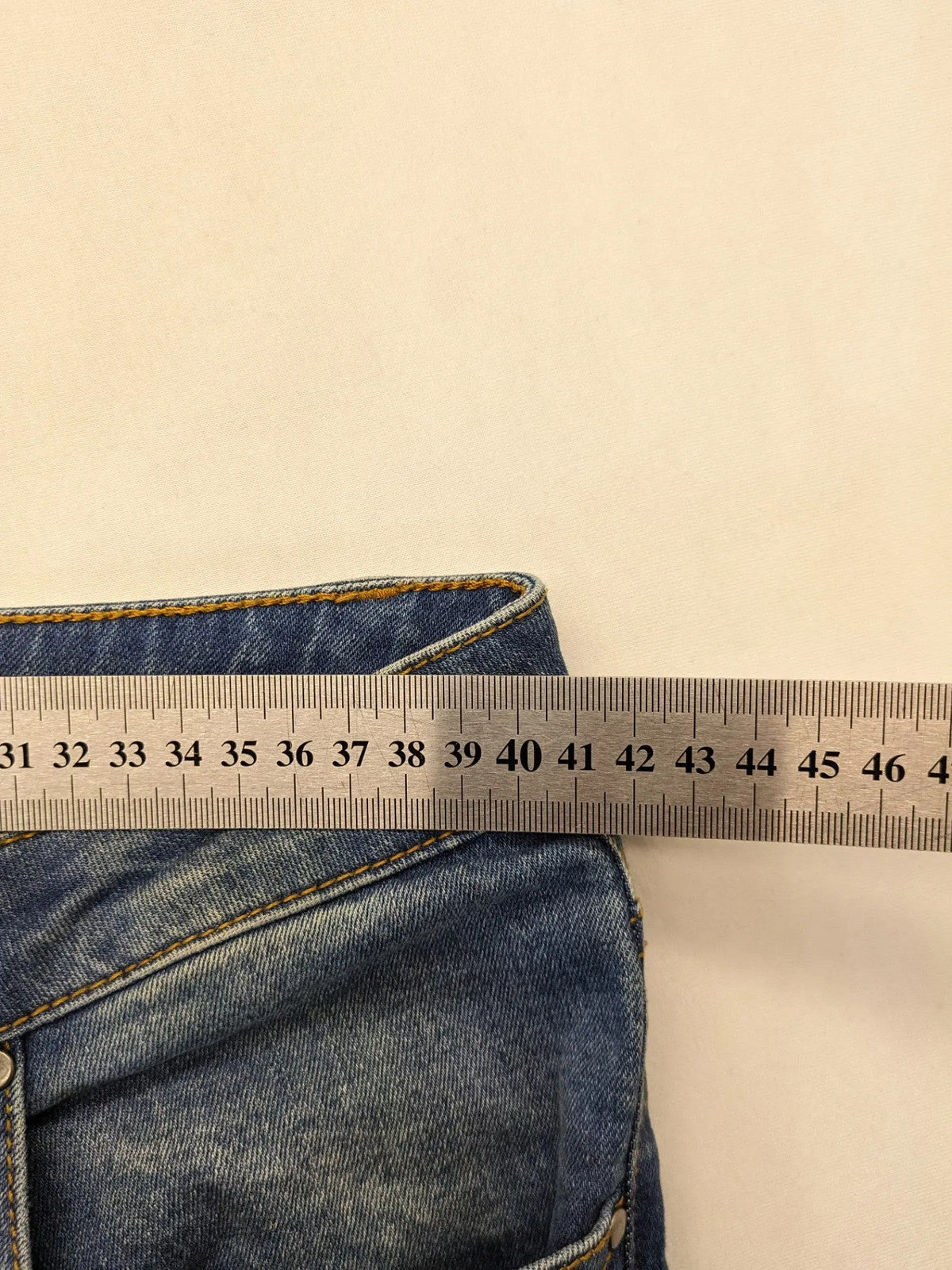 Blue Motion blue straight jeans slim fit with ankle zippers and stretchy material
