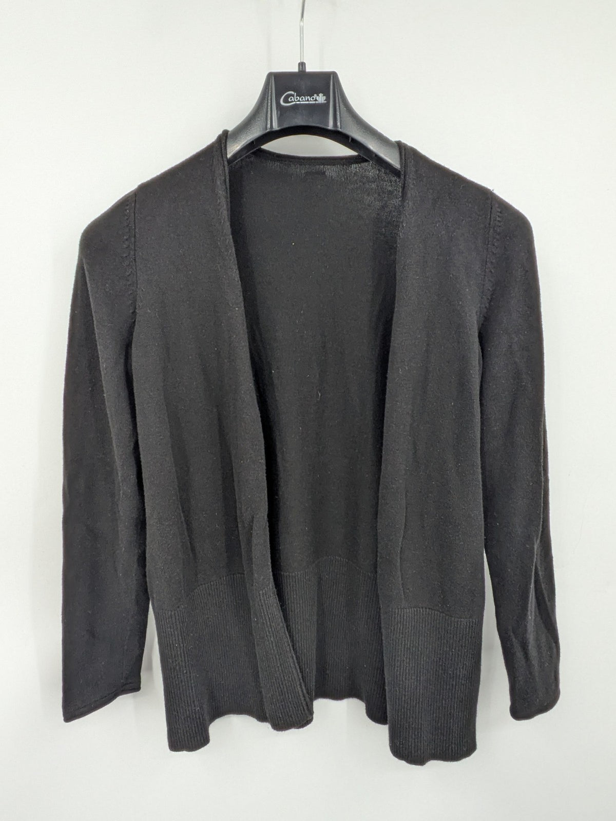 s.Oliver black turtle neck jumper open front soft viscose cotton blend