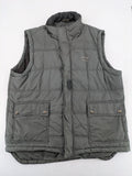Camargue grey quilted jacket with fleece collar and buttoned pockets.