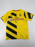 Puma black and purple soccer uniform with yellow accents, Reus #11, "Derbysieger 2015" print.