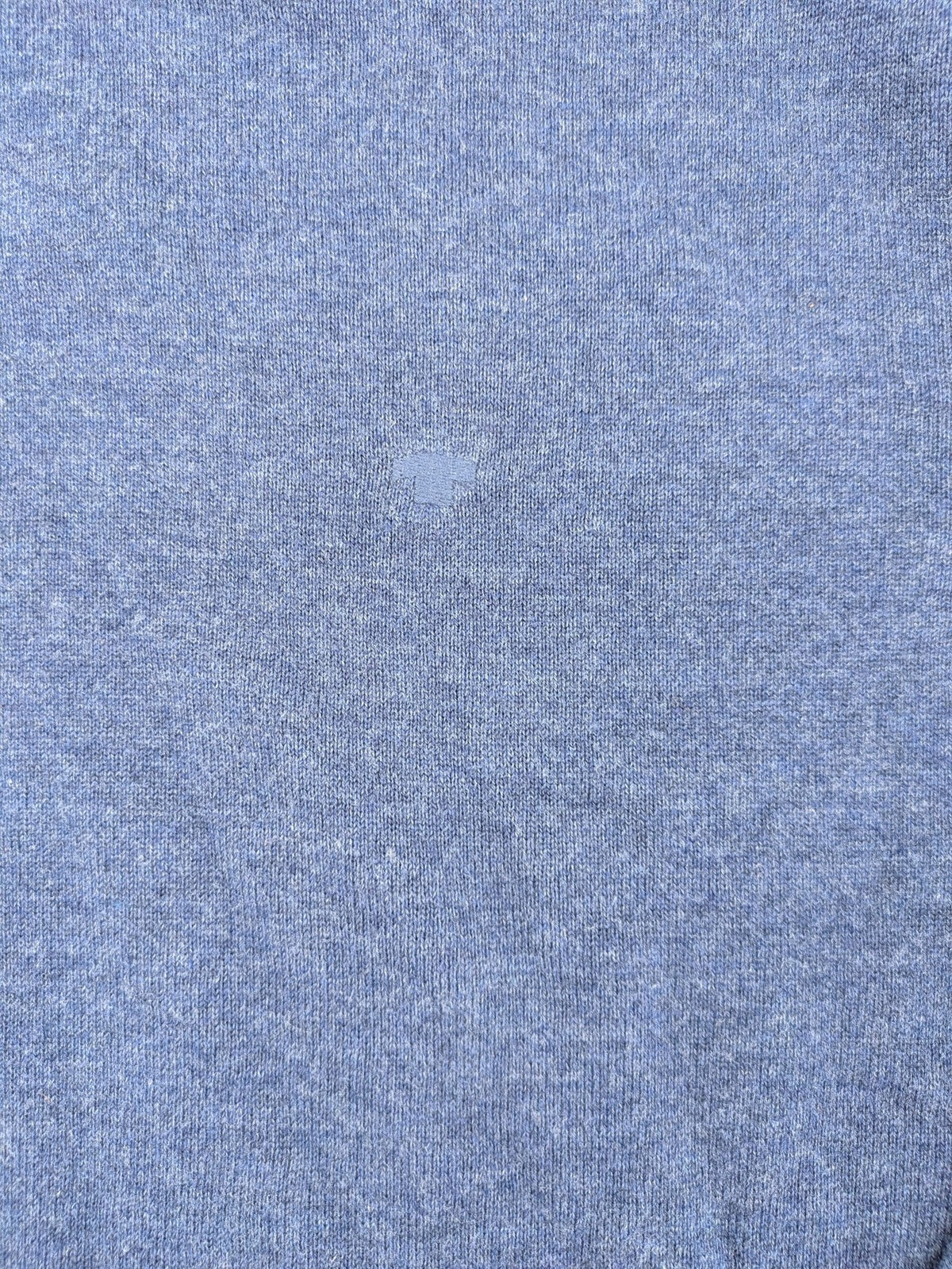 Tom Tailor blue turtle neck jumper with subtle logo embroidery and ribbed cuffs.