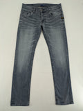 G-Star Raw grey denim straight jeans with classic button fly and subtle branding details.