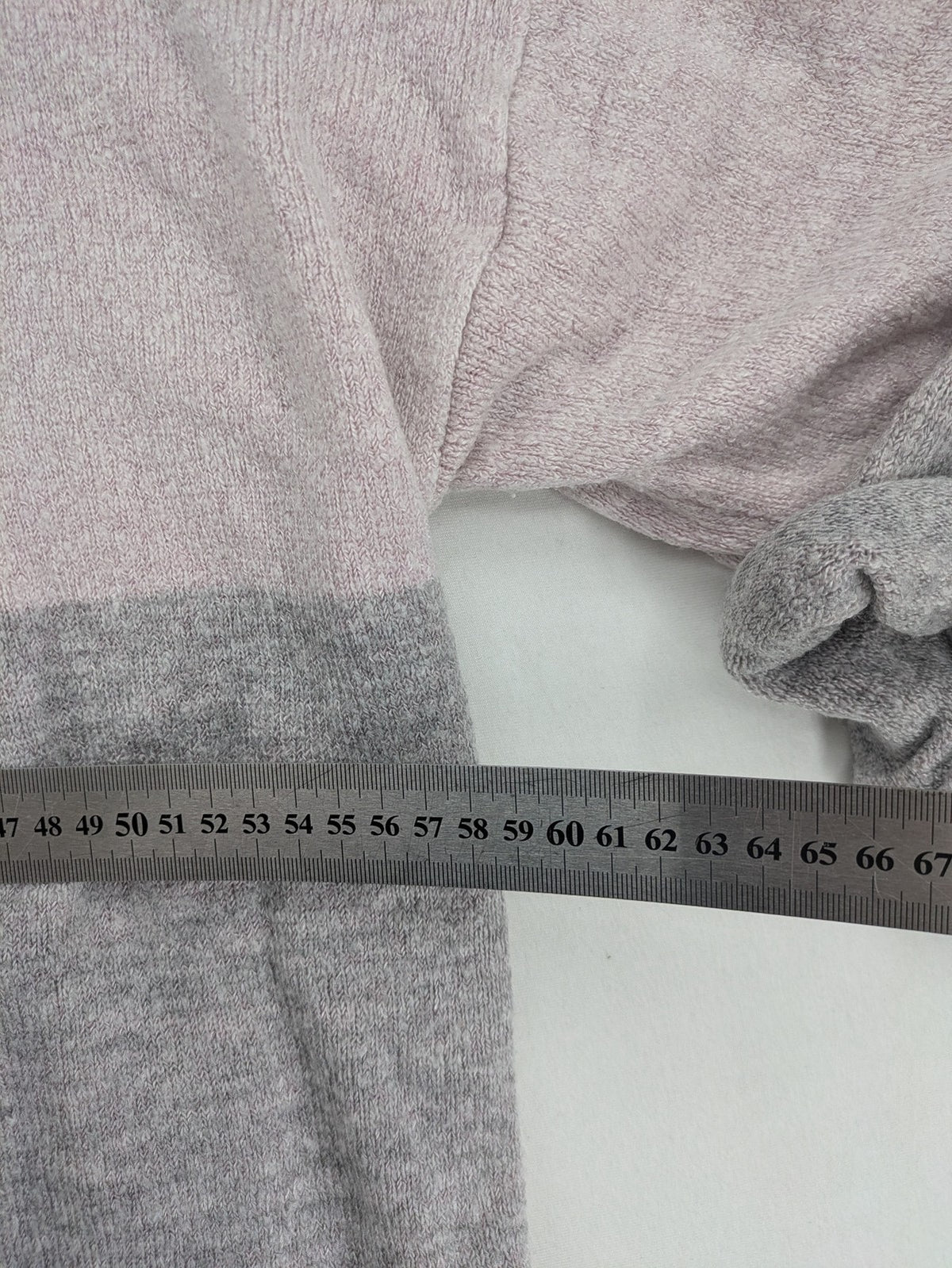 Jacqueline De Yong pink turtle neck jumper colorblock design with soft knit texture.