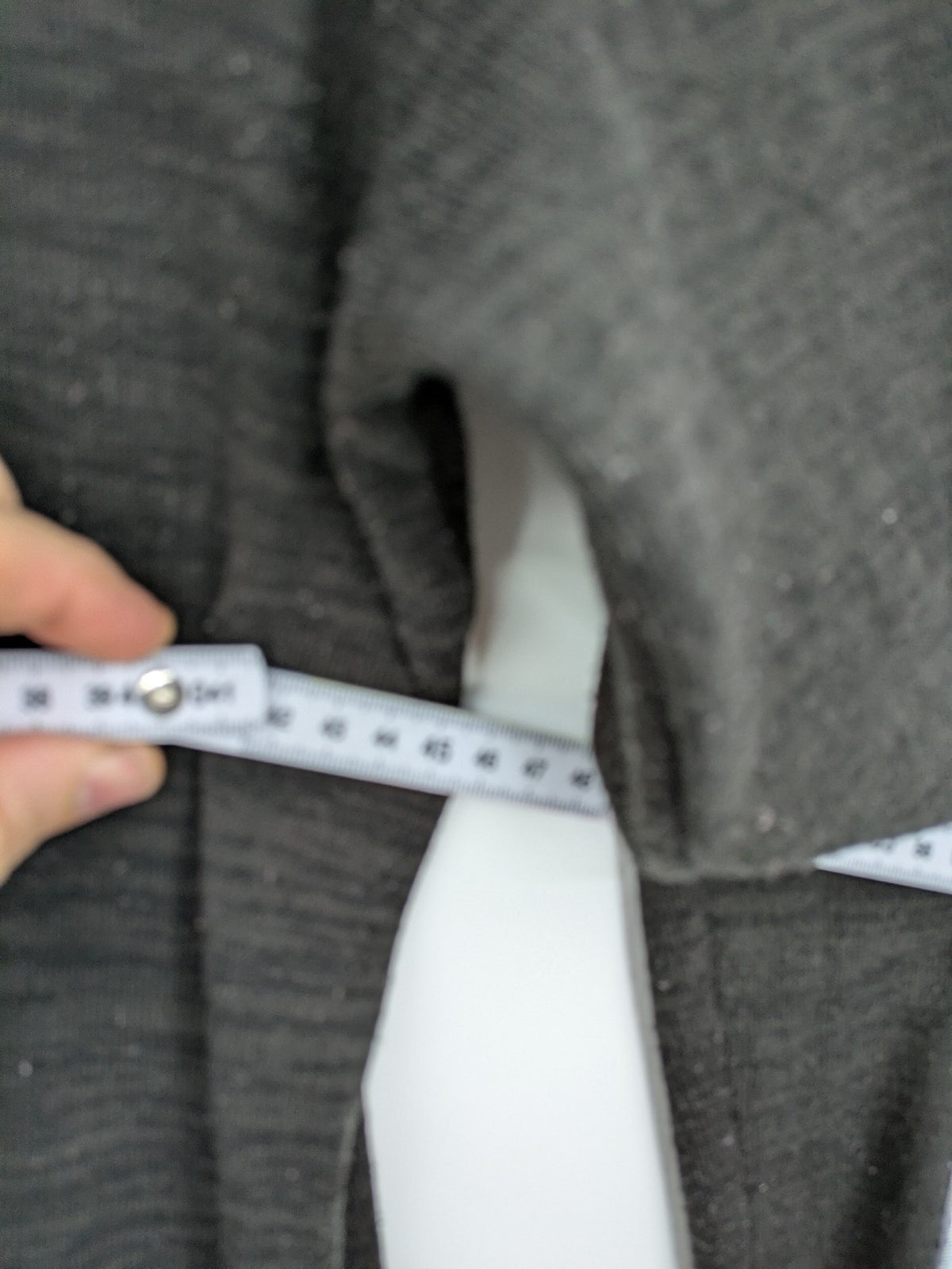 Vero Moda grey midi dress with long sleeves, standing collar, and side slits.