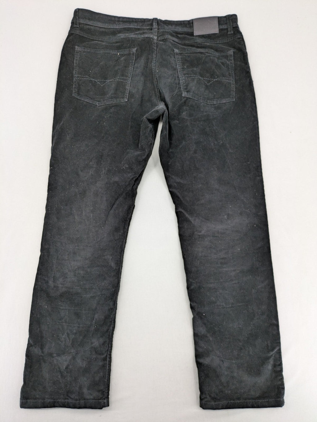 Christian Berg black cord pants straight fit 5-pocket design cotton blend