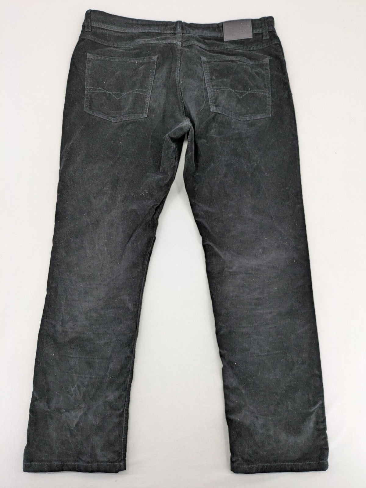 Christian Berg black cord pants straight fit 5-pocket design cotton blend
