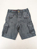 Antargo grey cargo shorts washed finish multi-pocket design durable cotton