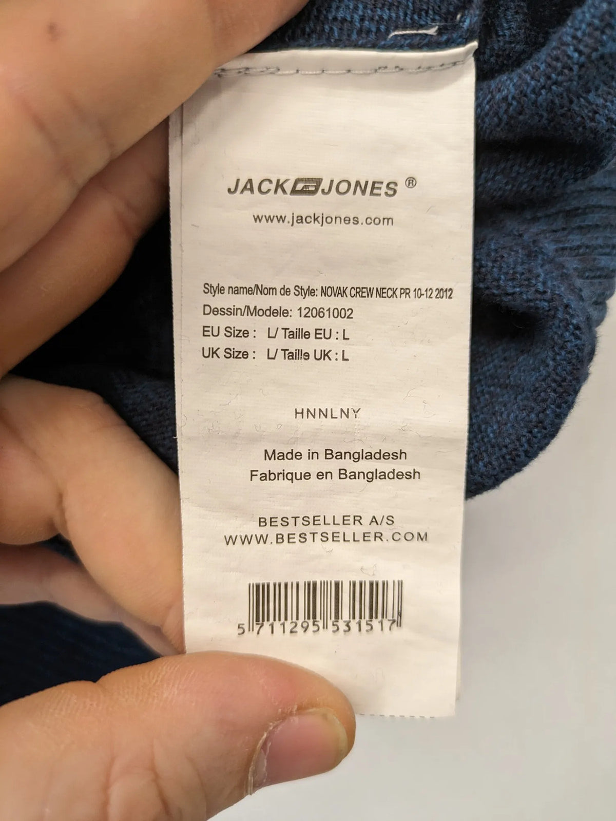 Jack & Jones brown and grey turtle neck jumper with contrasting elbow patches and shoulder buttons.