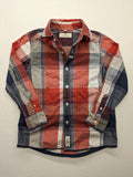 Tom Tailor baby jacket cream with red, white, and blue check pattern, button-down front.