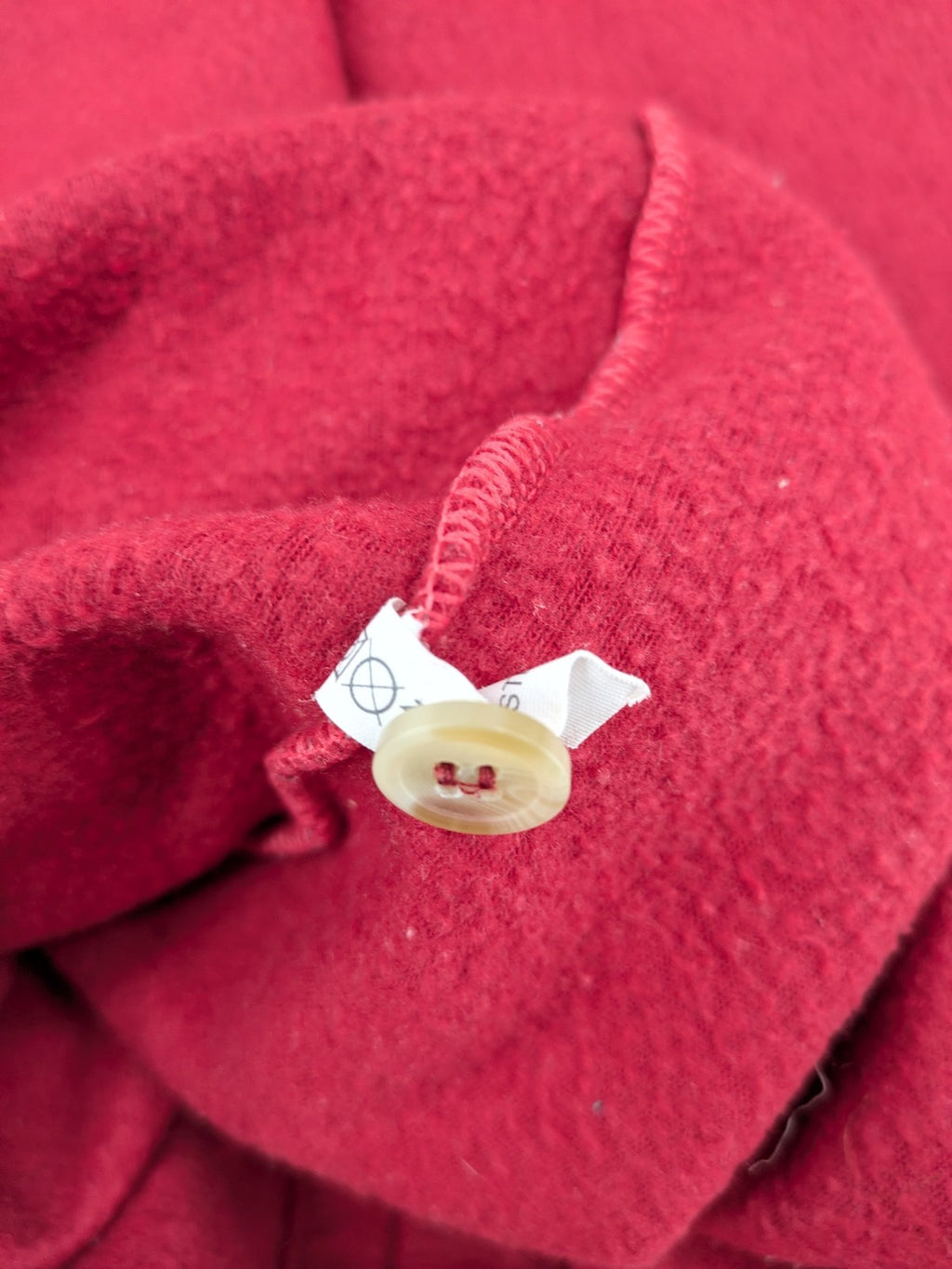 Outdoor red fleece shirt large button-up design with chest pocket and soft material