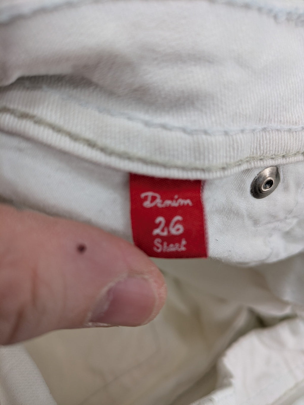 edc by Esprit white straight jeans five-pocket design in durable denim fabric