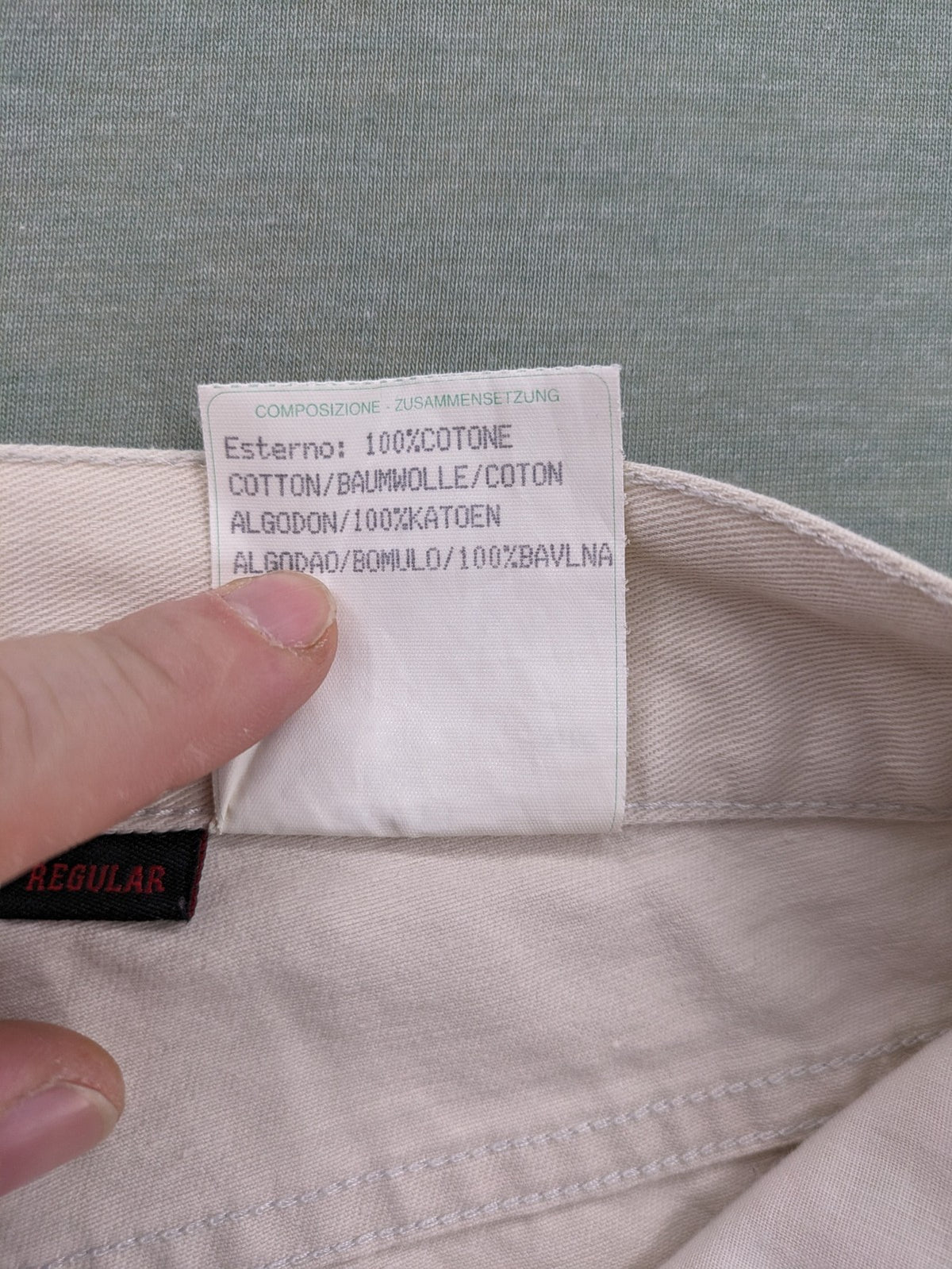 Weippler beige straight leg jeans W36 L30 100% cotton classic design