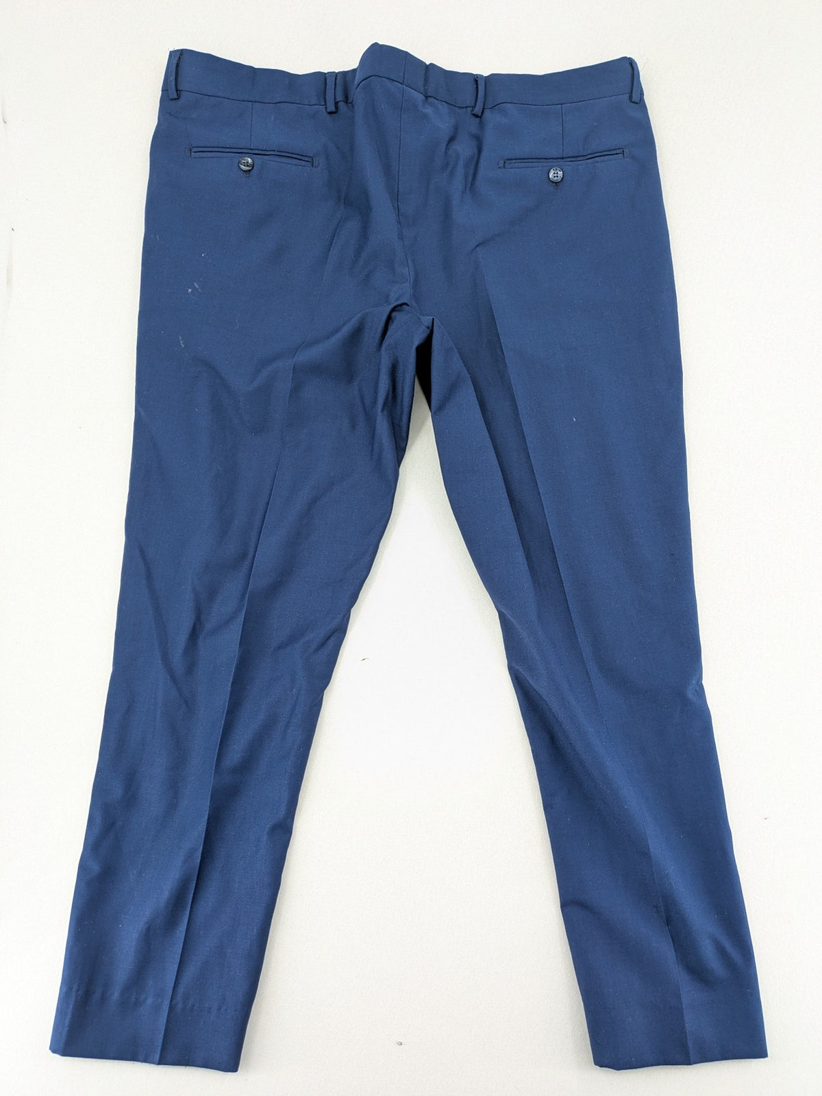 Senzo Rivolli blue slim fit suit, 3-piece, made of wool and viscose, elegant design.