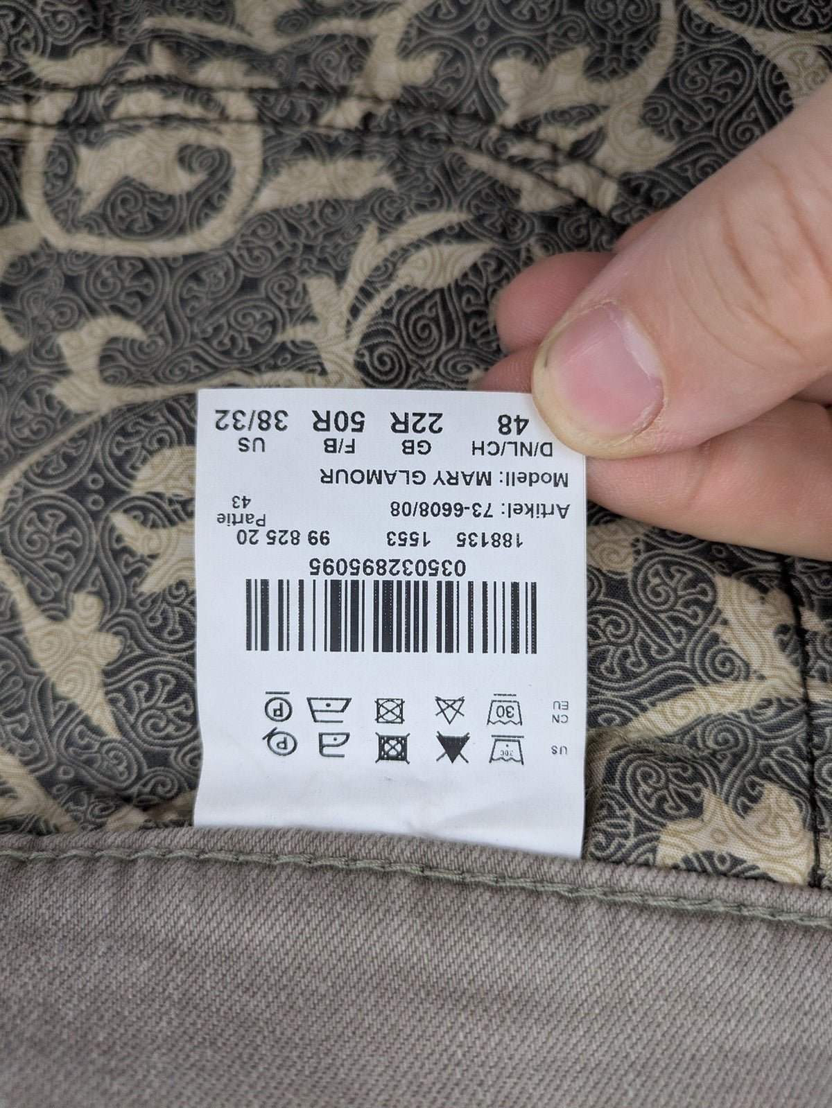 BRAX beige pants five-pocket design soft cotton blend with stretch