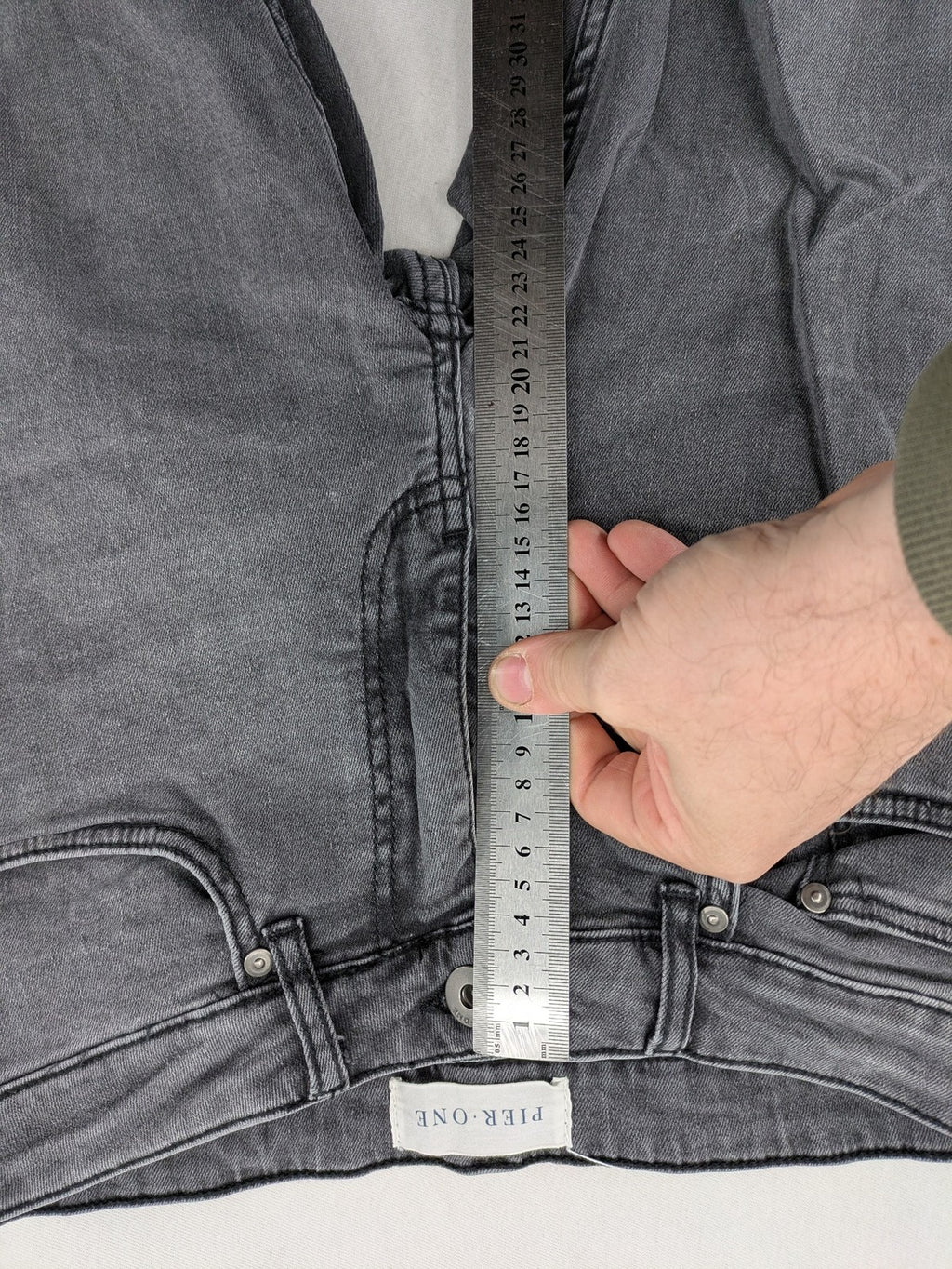 Pier One grey slim fit jeans with classic five-pocket design and washed stretch denim.