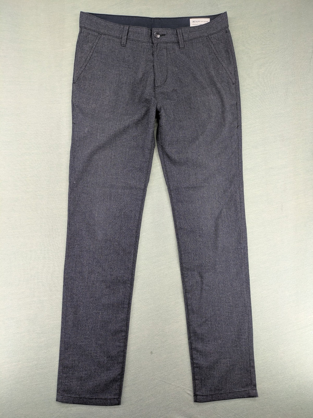 Tom Tailor Denim pink chino pants straight fit textured fabric
