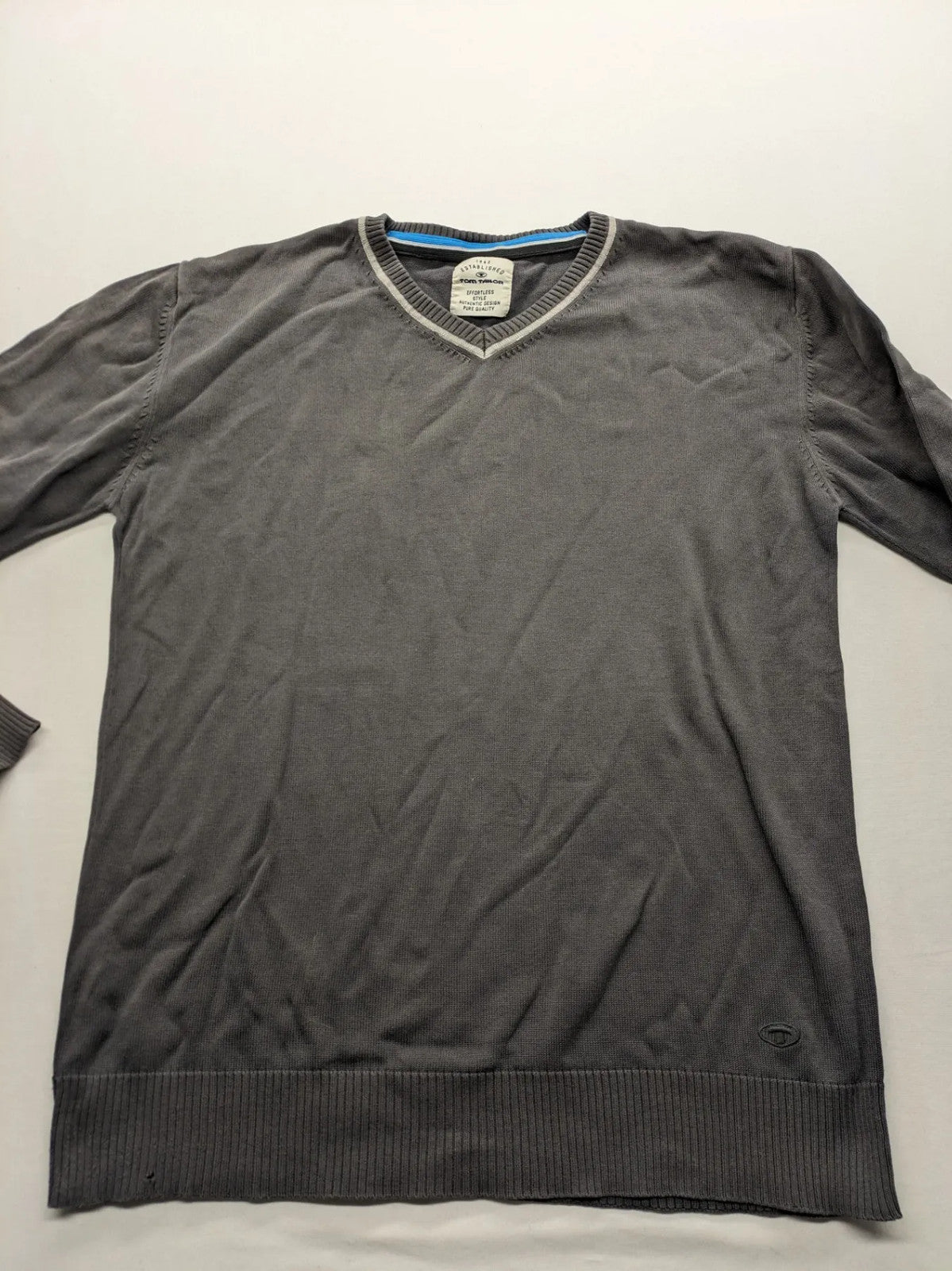Tom Tailor grey turtle neck jumper with ribbed cuffs and stylish collar.