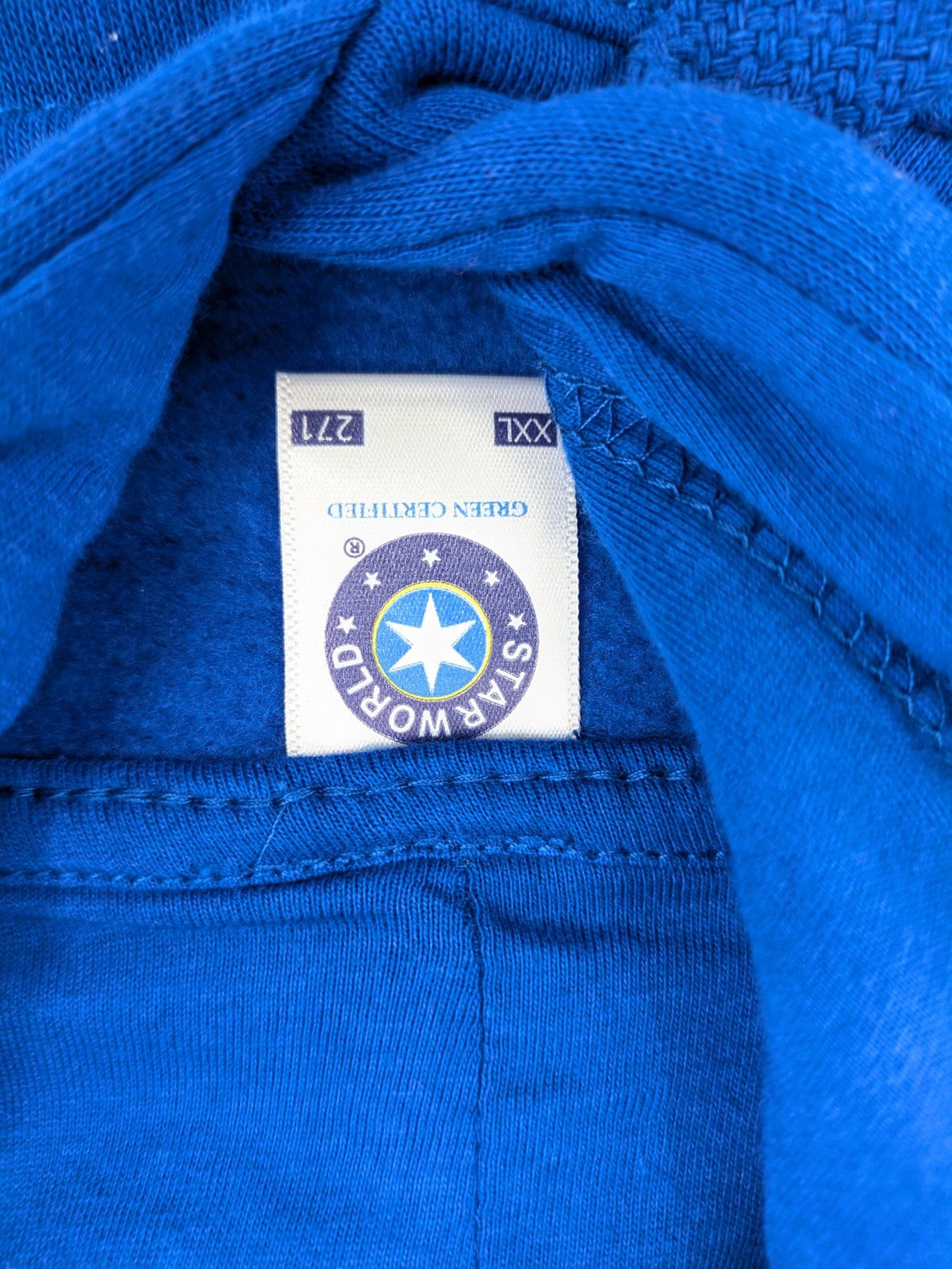 AFD blue pullover hoodie "Allgemeine Freie Denker" graphic, soft cotton-polyester blend.