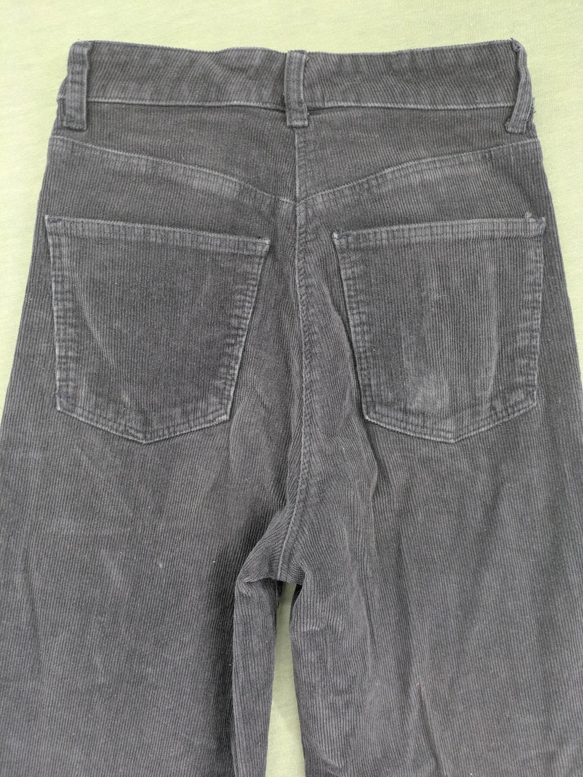 Tally Weijl grey cord pants wide leg high waist five-pocket design