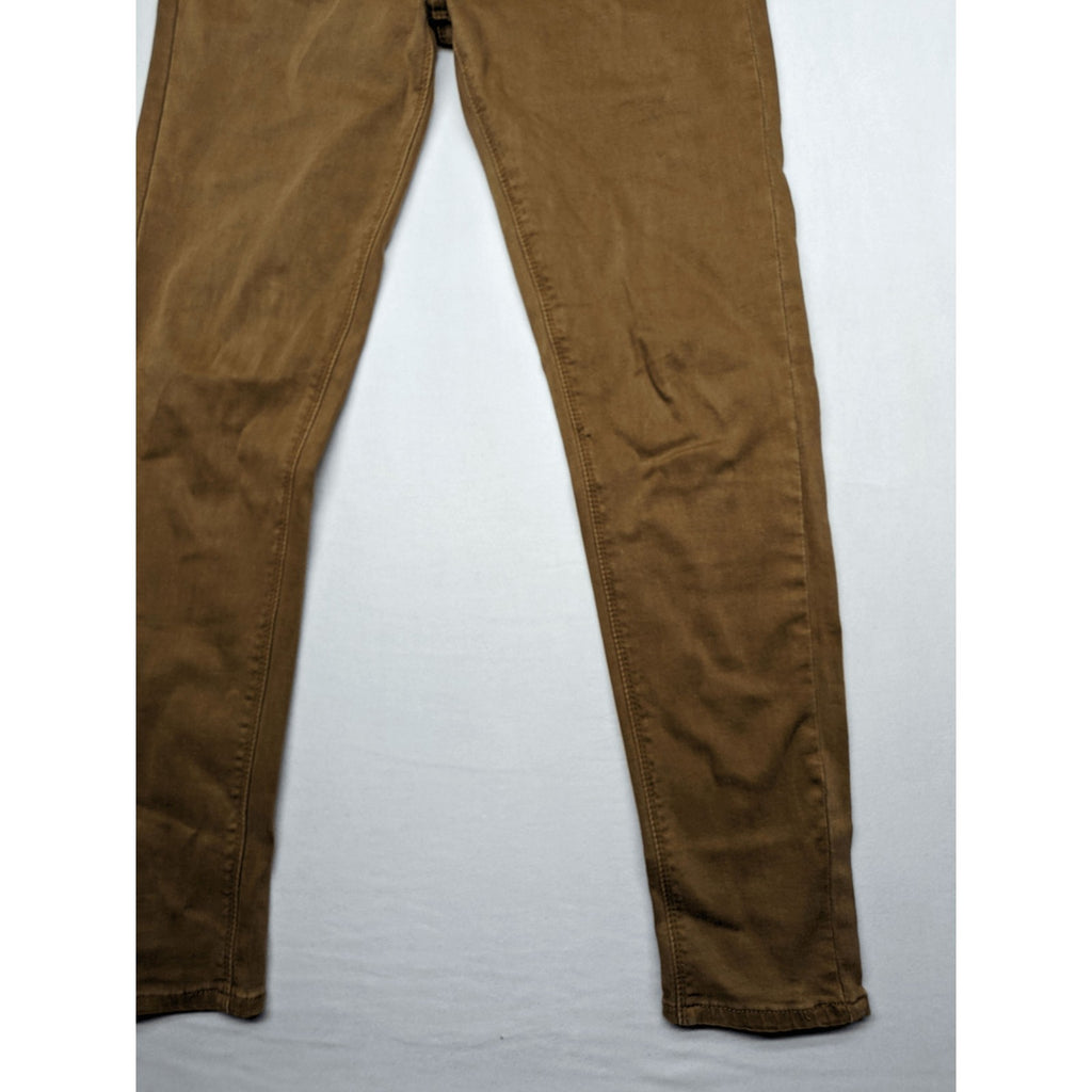 Pin Up khaki skinny jeans classic 5-pocket design with zipper and button closure