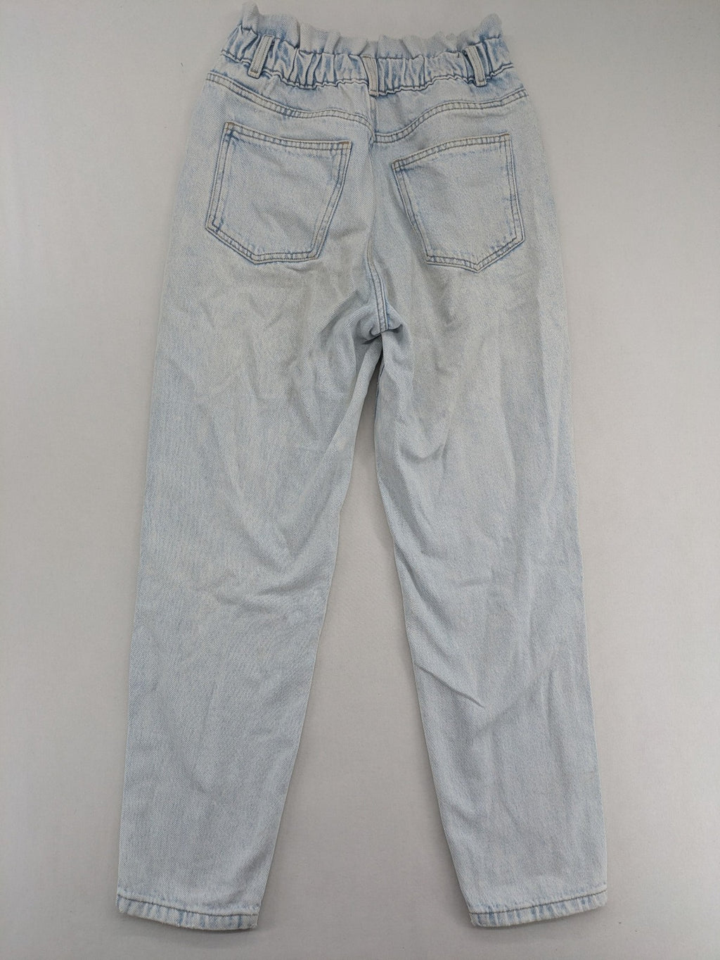 FB Sister blue mom jeans high waist paperbag waistband stonewashed vintage style