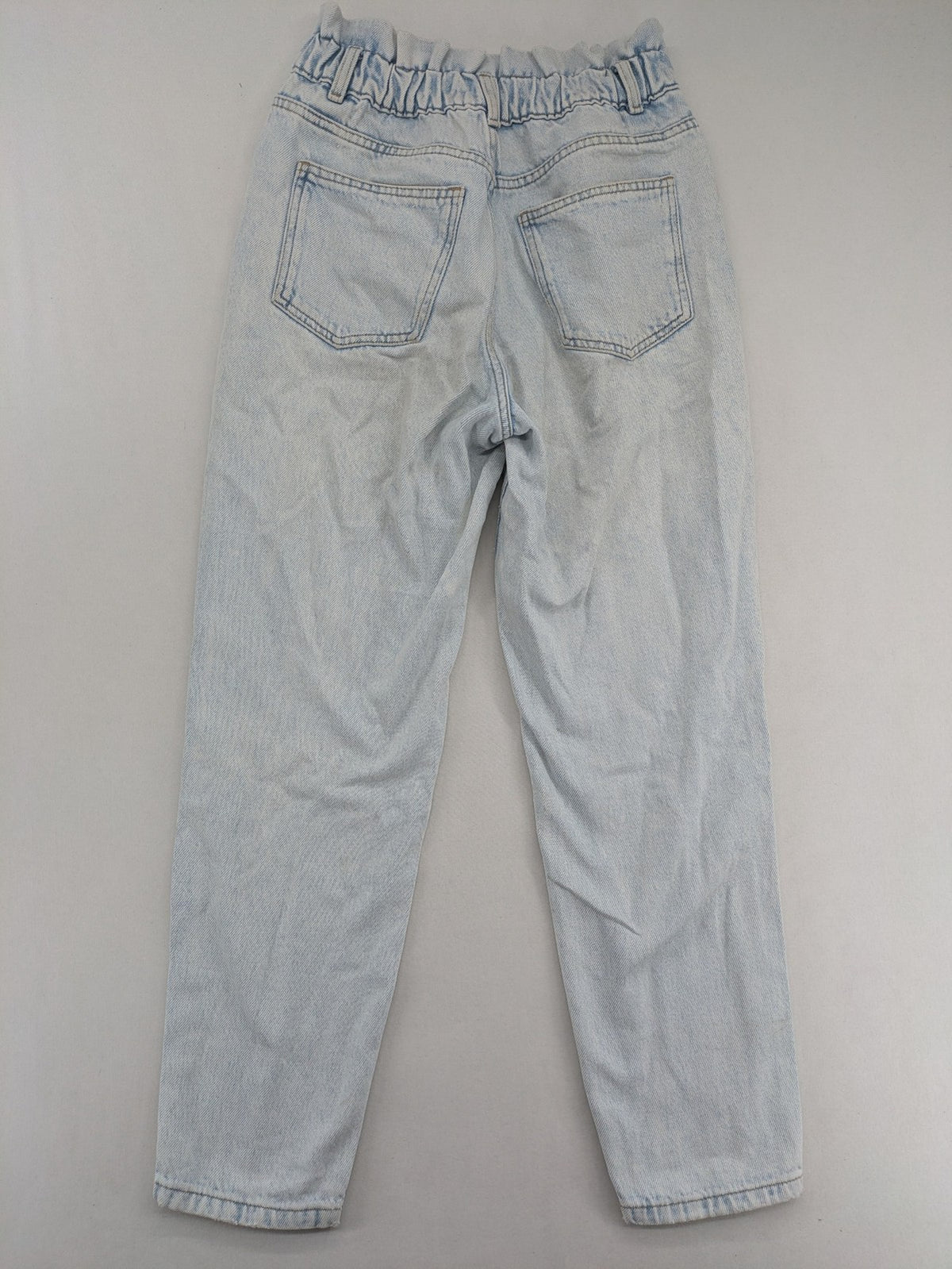 FB Sister blue mom jeans high waist paperbag waistband stonewashed vintage style