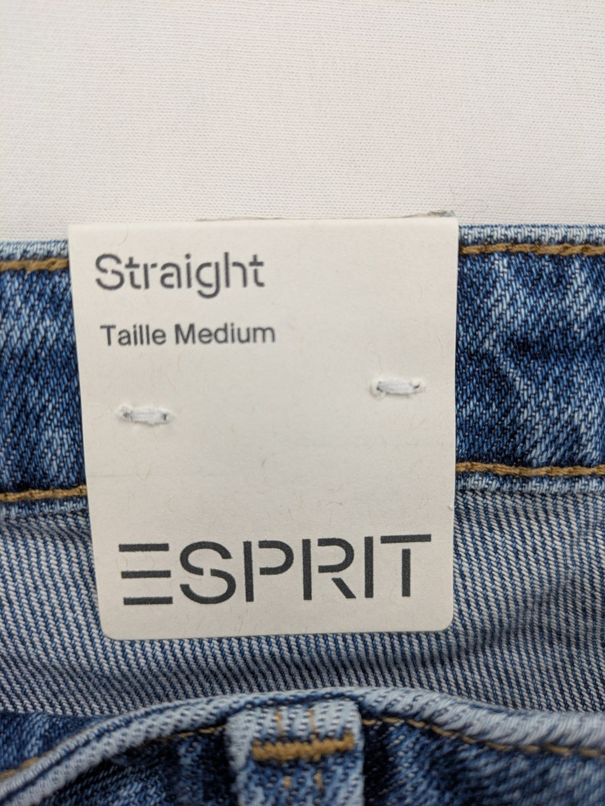 Esprit blue straight leg jeans with medium rise and new with tags.