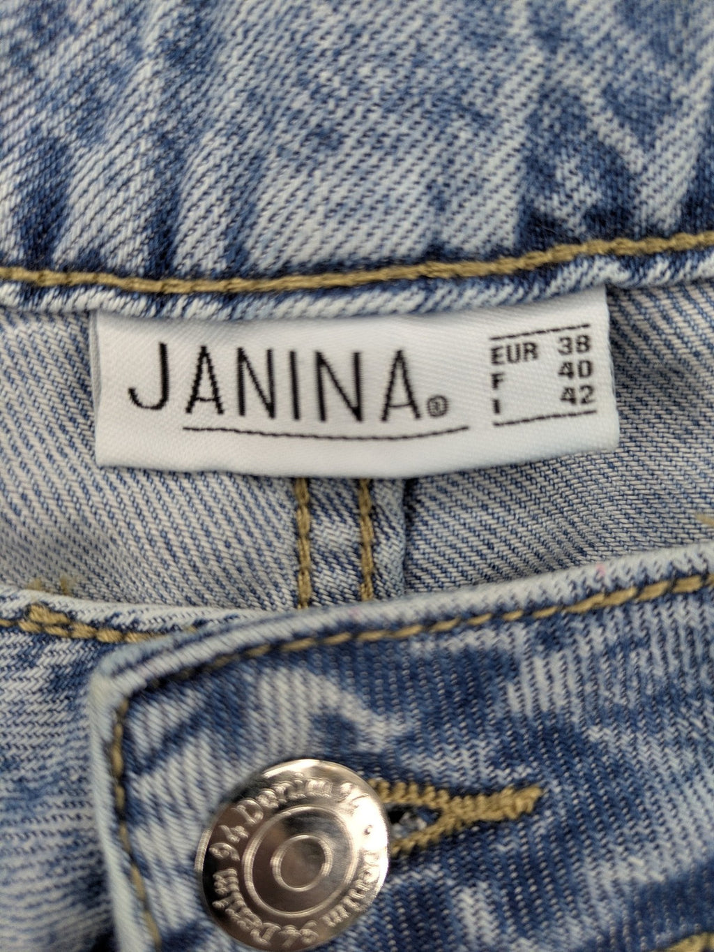 Janina blue wide leg jeans high waist loose fit soft cotton-lyocell blend