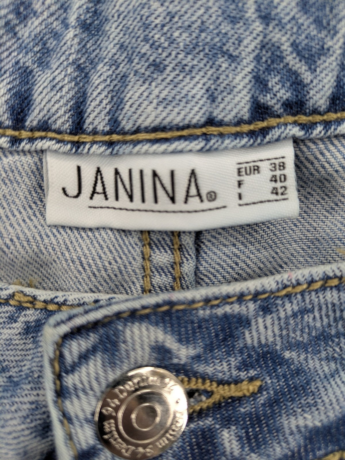 Janina blue wide leg jeans high waist loose fit soft cotton-lyocell blend