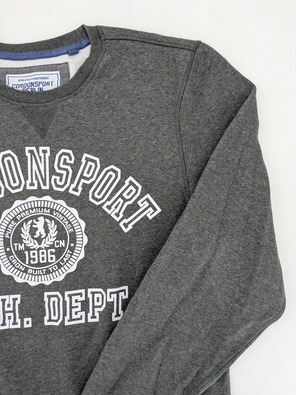 CORDONSPORT Berlin grey turtle neck jumper college-style graphic print "CORDONSPORT ATH. DEPT. 1986